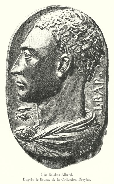 Leon Battista Alberti, Pronssin jälkeen Dreyfus-kokoelmassa (kaiverrus) tekijältä Italian School