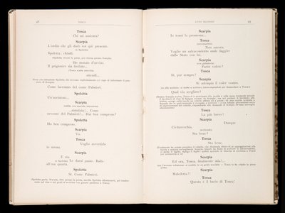 Giacomo Puccinin Toscan libretto, Ricordi Edition, Italia tekijältä Italian School