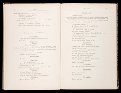 Giacomo Puccinin Toscan libretto, Ricordi Edition, Italia tekijältä Italian School
