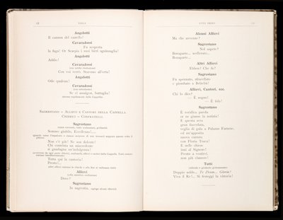 Giacomo Puccinin Toscan libretto, Edition Ricordi, Italia tekijältä Italian School