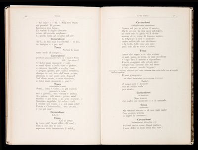 Giacomo Puccinin Toscan libretto, Edition Ricordi, Italia tekijältä Italian School