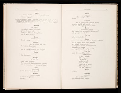 Giacomo Puccinin Toscan libretto, Ricordi Edition, Italia tekijältä Italian School