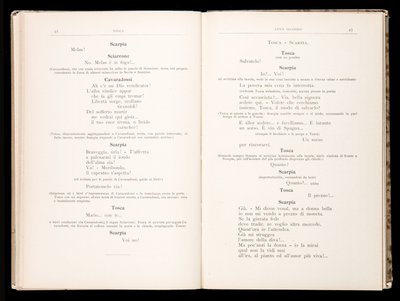 Giacomo Puccinin Toscan libretto, Ricordi Edition, Italia tekijältä Italian School
