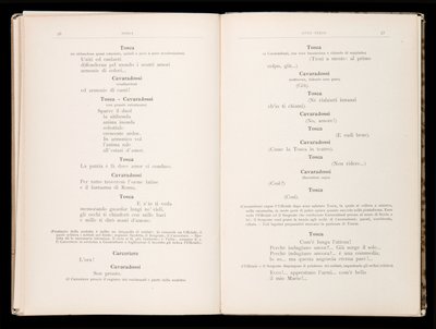 Giacomo Puccinin Toscan libretto, Ricordi Edition, Italia tekijältä Italian School