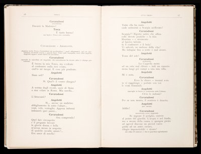 Giacomo Puccinin Toscan libretto, Ricordi Edition, Italia tekijältä Italian School
