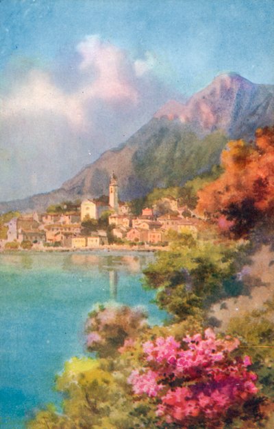 Limone, Gardajärvi, Italia (värilitro) tekijältä Italian School