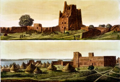 Ala-Egypti tai Sudan, Niili: Alhaalla, El-Querebynin kylä, 1820-30-luku tekijältä Italian School