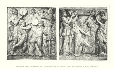 Luca Della Robbia, Barreliefit Firenzen kupolin urkugalleriasta, tänään Bargello-museossa (kaiverrus) tekijältä Italian School
