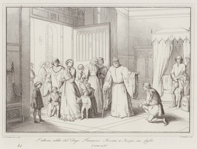 Doge Francesco Foscarin viimeiset jäähyväiset pojalleen Jacopolle tekijältä Italian School