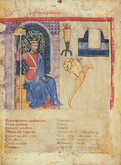 MS.86-1972. f.2r Palestiinan konsuli, Notitia Dignitatumista tekijältä Italian School