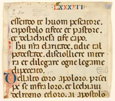 MS McClean folio 201.4 v Lauda St. Peterille tekijältä Italian School