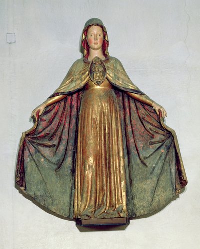 Madonna of Mercy (maalattu puu) tekijältä Italian School