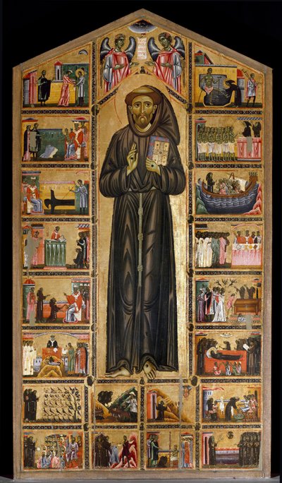Mestari (Maestro) del San Francesco Bardi. Firenzen koulu 1200-luvun ensimmäisellä puoliskolla. San Francesco d