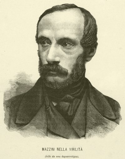 Mazzini Nella Virilita (kaiverrus) tekijältä Italian School