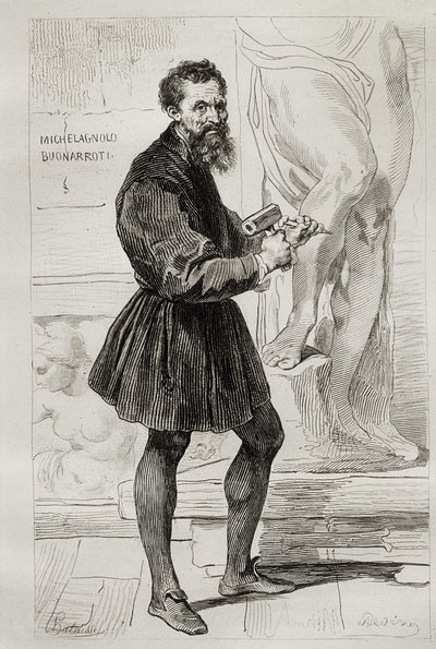 Michelangelo Buonarroti kuvanveistäjä tekijältä Italian School