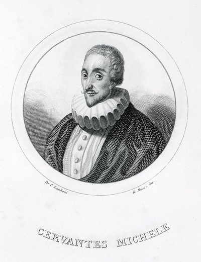 Miguel de Cervantes, espanjalainen kirjailija (1547 - 1616). tekijältä Italian School