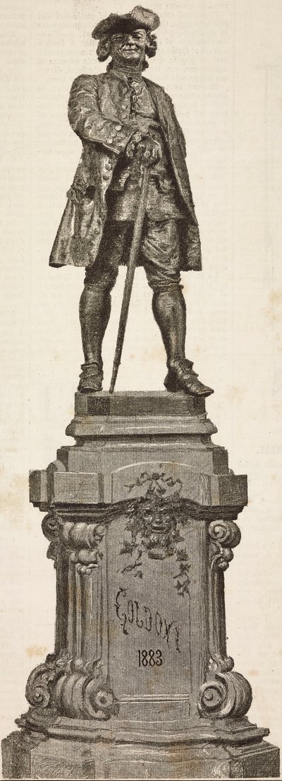 Antonio dal Zotton Carlo Goldonin (1707-1793) muistomerkki paljastettiin 20. joulukuuta tekijältä Italian School