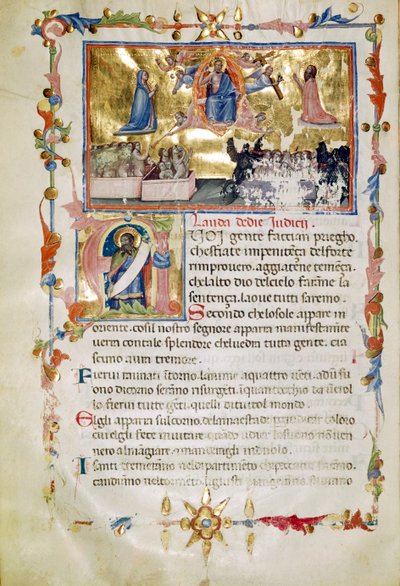 neiti B.R. 19, c. 62b, St Gilesin yhtiöltä Laudi Spirituali tekijältä Italian School