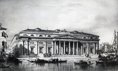 1800-luvun projekti Venetsian kuvataideakatemialle, kaiverrus, Italia 1800-luku tekijältä Italian School