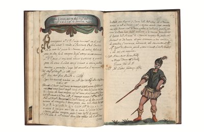 Carlo Camozzi di Bergamon (k.1712) kirjoittama, italian- ja latinankielinen, kuvitettu käsikirjoitus paperille, Venetsia, 1700-luvun alkupuolisko (muste ja väri paperille). tekijältä Italian School