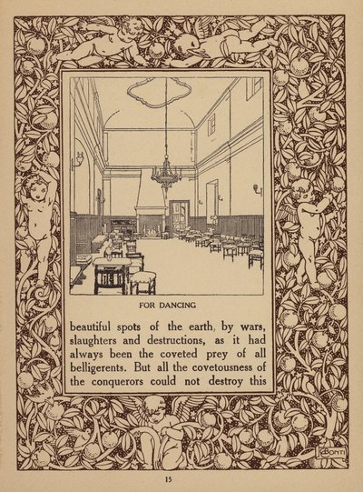 Sivu Taorminan San Domenico Palace -hotellin esitteestä (litografia). tekijältä Italian School