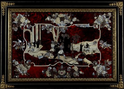 Paneelimarquetry, jonka valmistaa Royal Manufacture of Napoli, Italia tekijältä Italian School