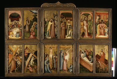 Passion Of Christ, n. 1400 (tempera ja kulta puulla) tekijältä Italian School