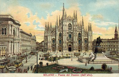 Piazza del Duomo, Milano (värilitro) tekijältä Italian School