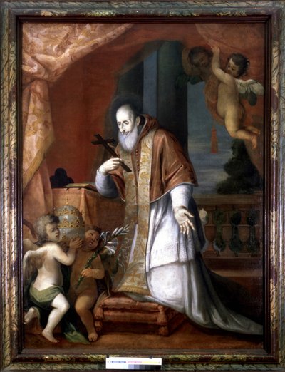 Pius V (1504-1572). Nimetön maalaus Lombard-kirkosta. tekijältä Italian School