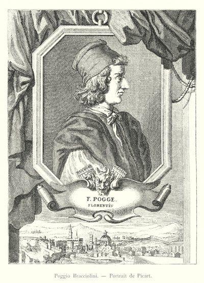 Poggio Bracciolini, Portrait de Picart (kaiverrus) tekijältä Italian School
