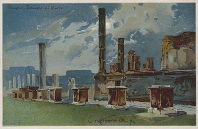 Pompeiji - Jupiterin temppeli (värilitro) tekijältä Italian School
