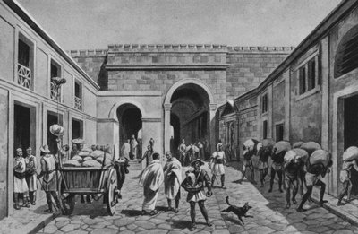 Pompei: Porta Marina (litho) tekijältä Italian School