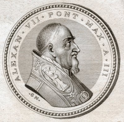 Paavi Aleksanteri VII. (kaiverrus tekijältä Italian School