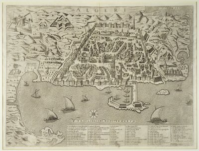 Algerin satama ja kaupunki, n. 1572 tekijältä Italian School