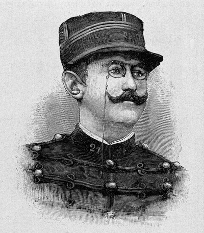 Alfred Dreyfusin muotokuva (1859 - 1935) (kaiverrus) tekijältä Italian School