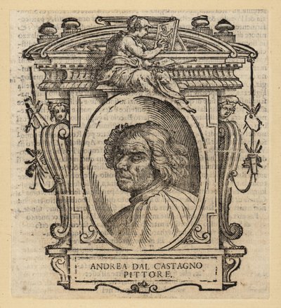 Andrea dal Castagnon muotokuva, italialainen taidemaalari Firenzestä, noin 1419-1457 tekijältä Italian School