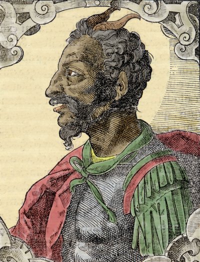 Attilan muotokuva Bernardino Corion teoksesta "Elogia Virorum Illustris", Milano 1500-luku. tekijältä Italian School