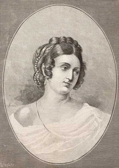 Costanza Montin (1792-1840), italialaisen runoilijan muotokuva, Centenarin kaiverrus L
