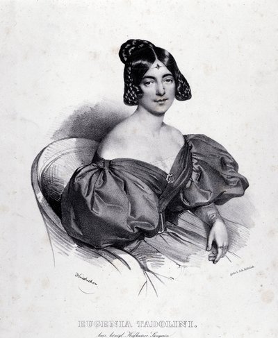 Eugenia Tadolinin muotokuva (kaiverrus) tekijältä Italian School