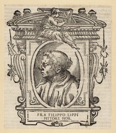 Filippo Lippin muotokuva, italialainen taidemaalari Firenzestä Quattrocentosta (1400-luku), noin 1406-1469 tekijältä Italian School