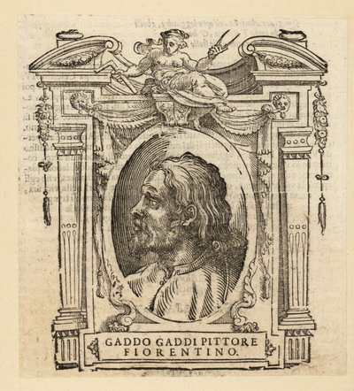 Gaddo Gaddin muotokuva, italialainen taidemaalari ja Firenzen mosaiikkitaiteilija goottilaisen taiteen tyyliin, noin 1239-noin 1312 tekijältä Italian School