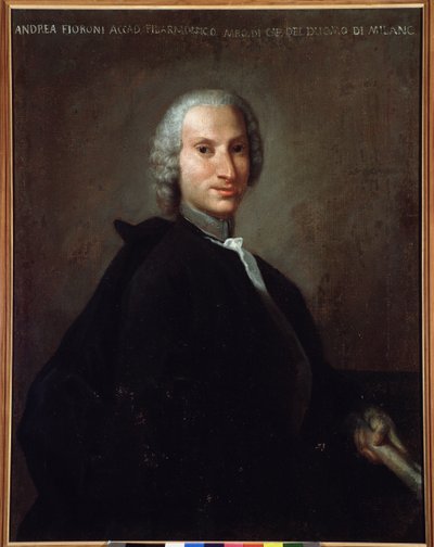 Italian säveltäjän Gianandrea Fioronin (1716-1778) muotokuva tekijältä Italian School