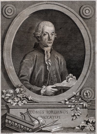 Giordano (Jordan) Riccatin (1709-1790) muotokuva fyysikko, matemaatikko ja musiikkiteoreetikko tekijältä Italian School