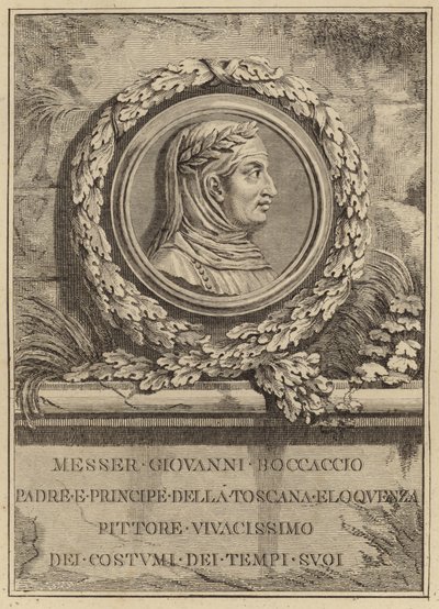 Giovanni Boccaccion muotokuva tekijältä Italian School