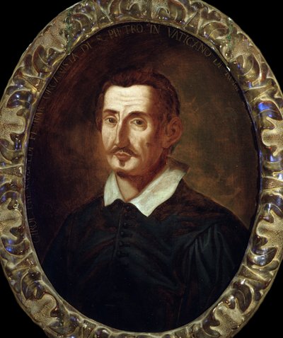 Italian säveltäjän Girolamo Frescobaldin (1583-1643) muotokuva tekijältä Italian School