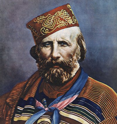 Giuseppe Garibaldin (1807-1882), italialaisen poliitikon muotokuva. tekijältä Italian School
