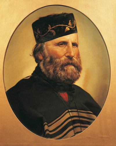 Giuseppe Garibaldin muotokuva, n. 1897 (öljy pahville) tekijältä Italian School