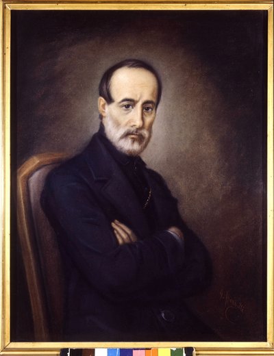 Giuseppe Mazzinin (1805 tai 1808 - 1872) muotokuva. 1800-luvun maalaus. Risorgimenton museo. Milano tekijältä Italian School