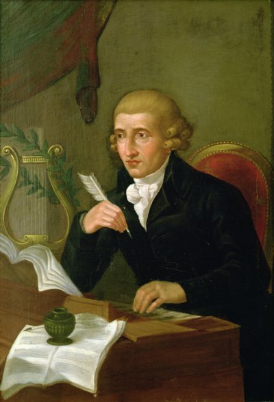 Joseph Haydnin (1732 - 1809) muotokuva (öljy kankaalle) tekijältä Italian School
