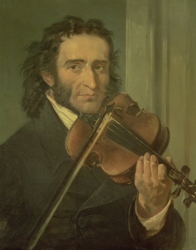 Niccolo Paganinin (1782-1840) muotokuva tekijältä Italian School